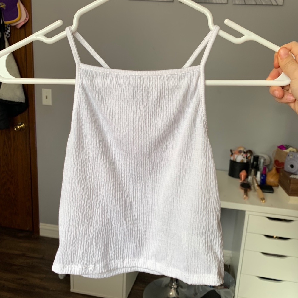 h&m divided spring/summer xs white crop top